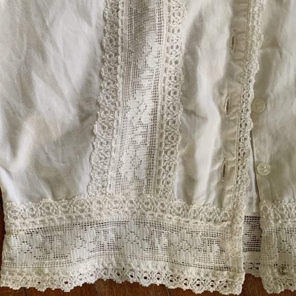Lace & 100% Cotton Long Sleeve, Cottage Core - Picture 3 of 13